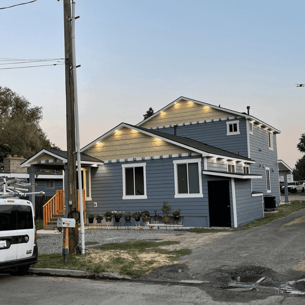 Expert painters team working.