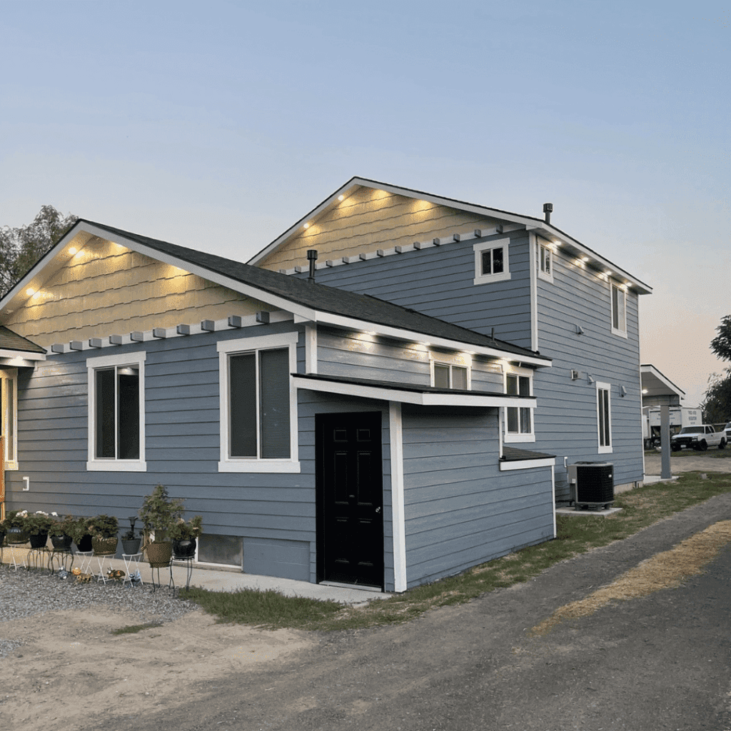 Painted residential neighborhood in WA.