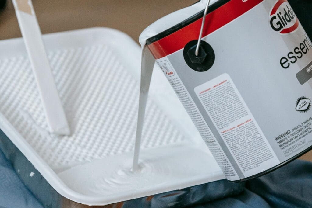 Wall with waterproof paint.